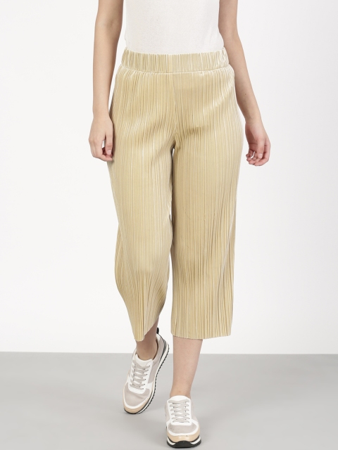 

ether Women Beige Regular Fit Self-Design Culottes