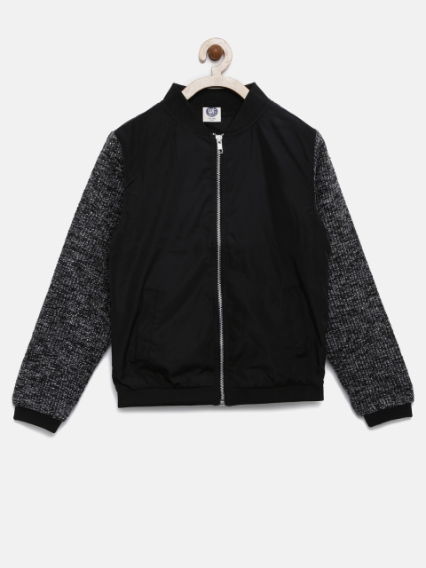

YK Boys Black Solid Tailored Jacket