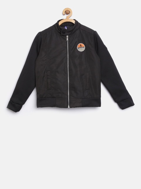 

YK Girls Black Solid Tailored Jacket
