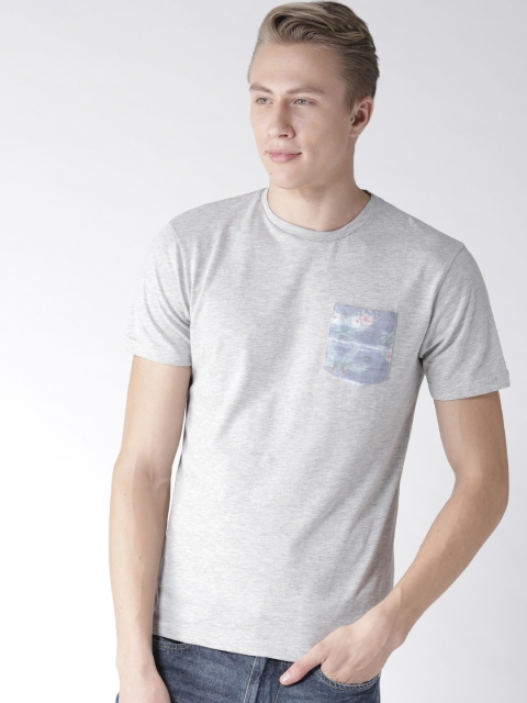 

Celio Men Grey Melange Solid Round Neck T-Shirt