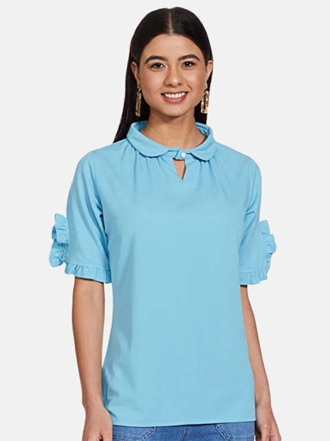 

IVOC Blue Peter Pan Collar Top