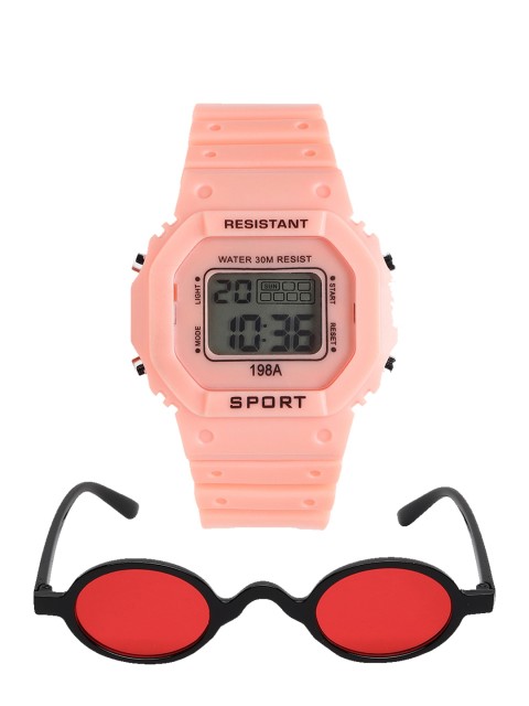 

Fantasy World Kids Orange & Peach Coloured Watch Gift Set FWGiftSet-198A-OR-ADOR-08