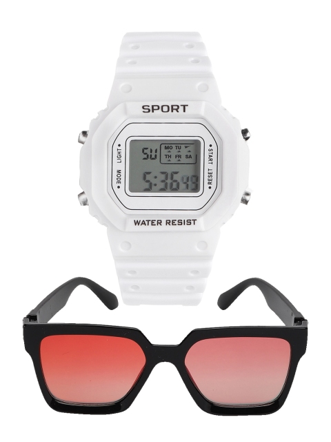 

Fantasy World Kids Blue & Yellow Watch Gift Set FWGiftSet-198A-WH-WAL-09, White