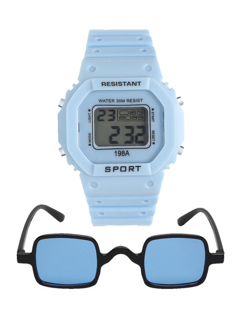 

Fantasy World Kids Blue & Black Watch Gift Set FWGiftSet-198A-BL-FAREW-03