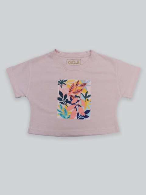 

GOJI Peach-Coloured Floral Print Top