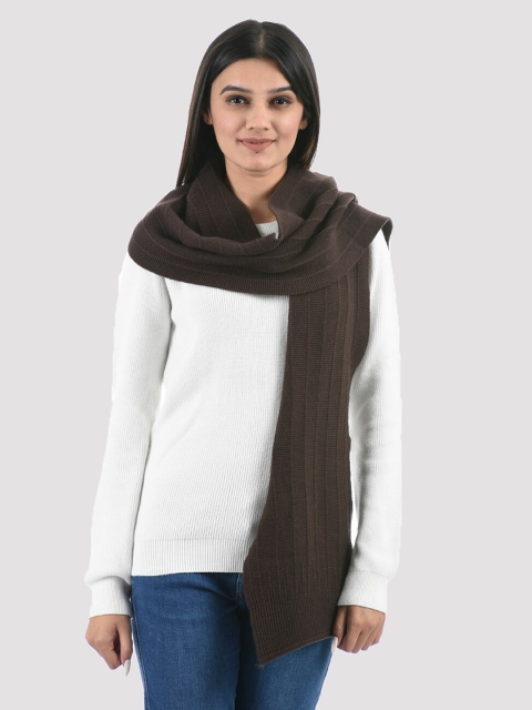 

PORTOBELLO Women Brown Woven Design Shawl