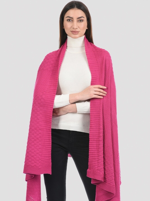 

PORTOBELLO Women Pink Solid Textured Shawl