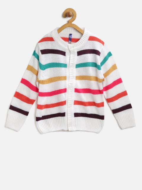 

YK Girls Multicoloured Striped Cardigan, Multi