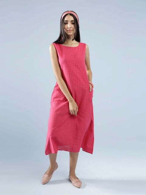 

IDK Pink A-Line Midi Dress