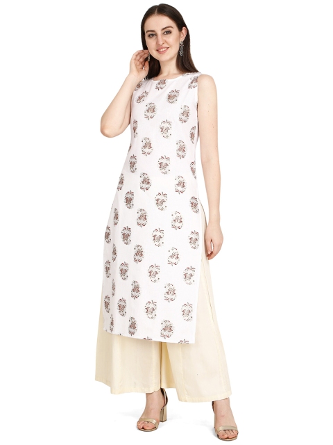 

RGHT Women White Ethnic Motifs Printed Kurta