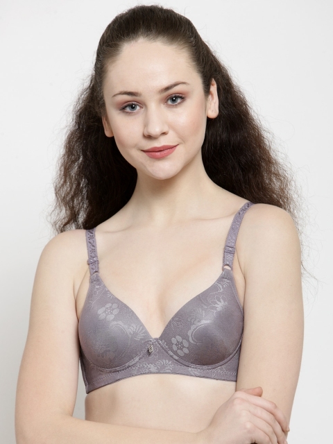 

Friskers Purple Push Up Bra - Lightly Padded