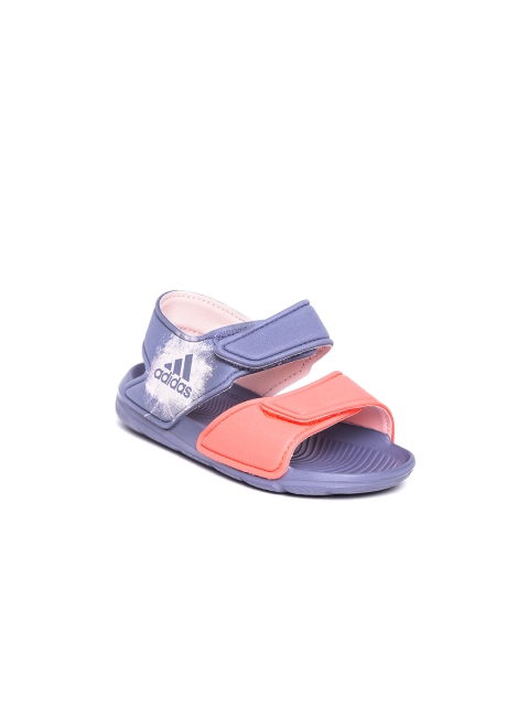 Adidas Kids Coral Orange & Blue Altaswim C Colourblocked Sports Sandals available at myntra for Rs.999