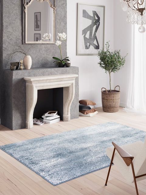 

DDecor Navy Blue Solid Rectangular Polypropylene Carpet