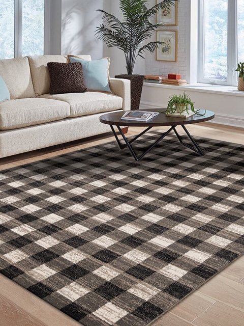 

DDecor Grey & White Checked Carpet