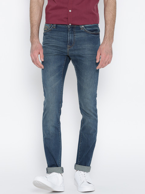 

Pepe Jeans Men Blue Soho Fit Low-Rise Clean Look Stretchable Jeans