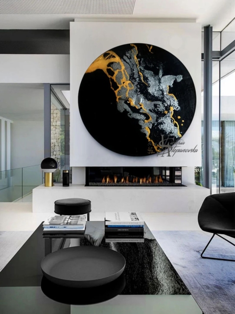 

The Art House Black & Grey Abstract Printed Canvas Painting Wall Art