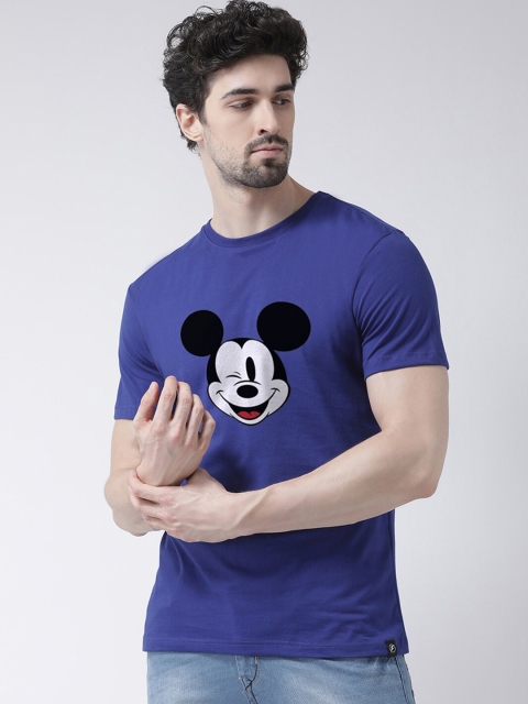 

Friskers Men Blue Printed T-shirt