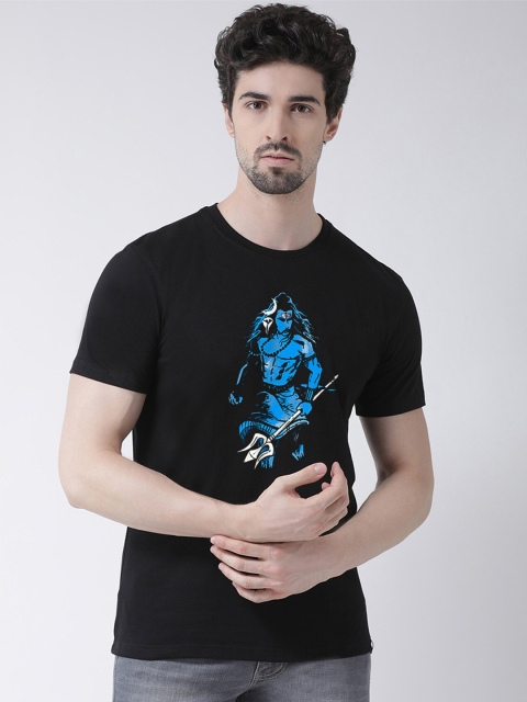 

Friskers Men Black Printed T-shirt