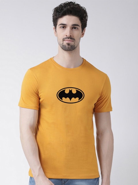 

Friskers Men Gold-Toned Printed Applique T-shirt