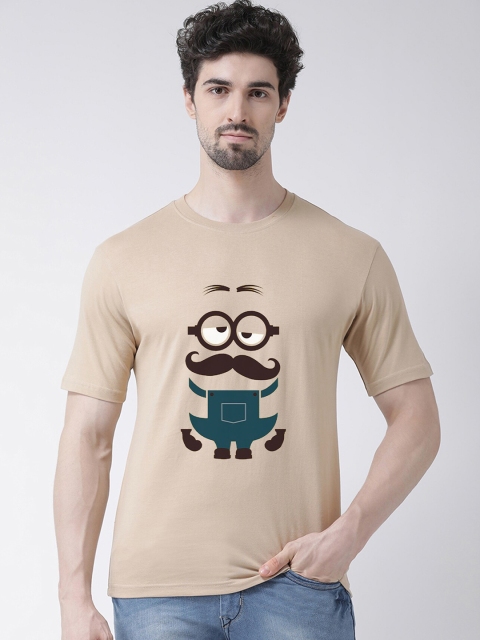 

Friskers Men Beige Printed T-shirt