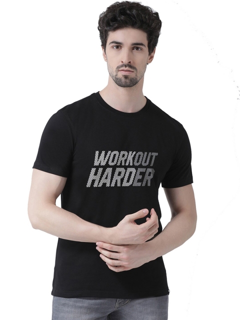 

Friskers Men Black Typography Printed T-shirt