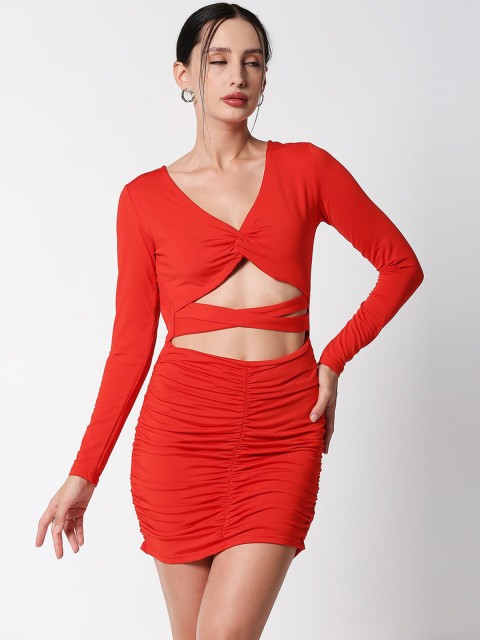 

LYKKEIN Red Mini Dress