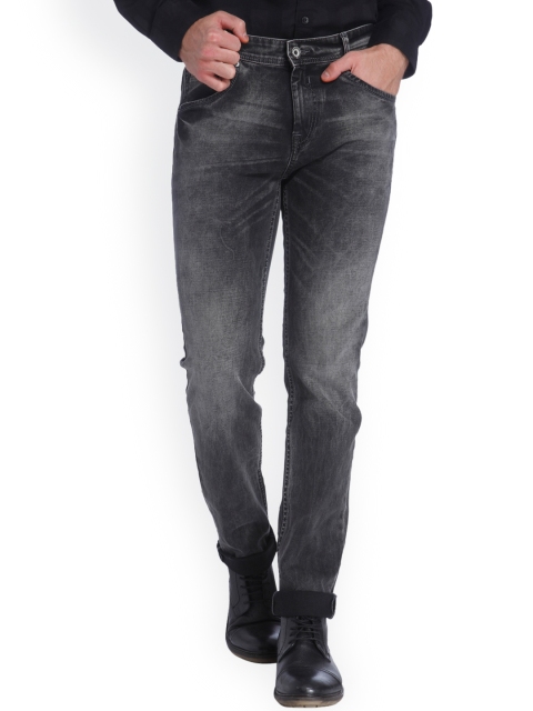 

Mufti Men Black Washed Slim Fit Jeans