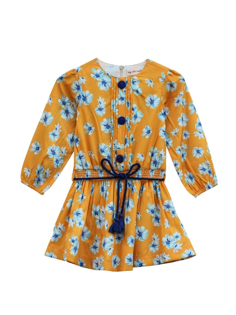 

misbis Yellow Floral Blouson Dress