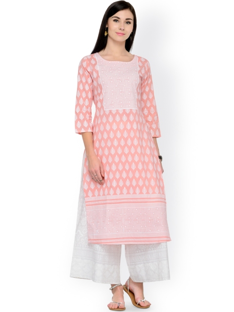 

Varanga Pink Printed Kurta With Palazzo