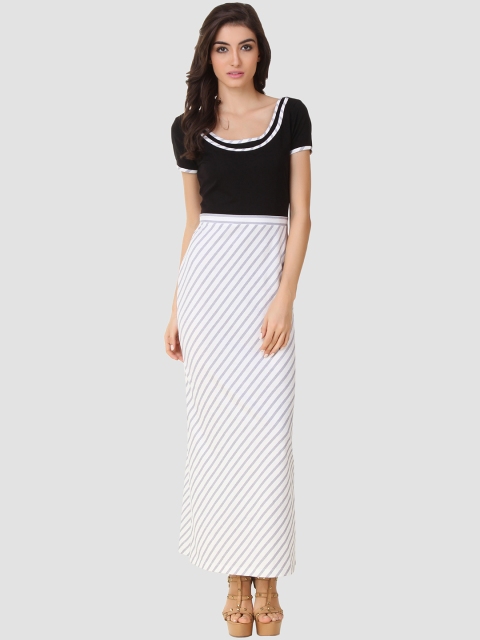 

Texco Women White Striped Maxi Dress