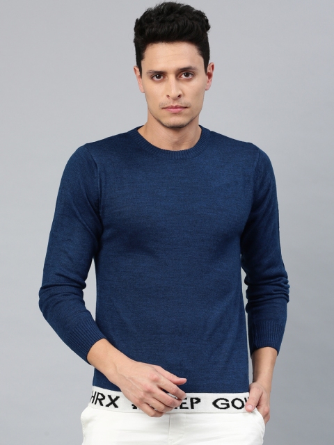 

HRX by Hrithik Roshan Men Blue Solid Pullover