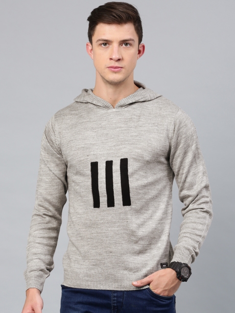 

HRX by Hrithik Roshan Men Grey Melange Solid Pullover