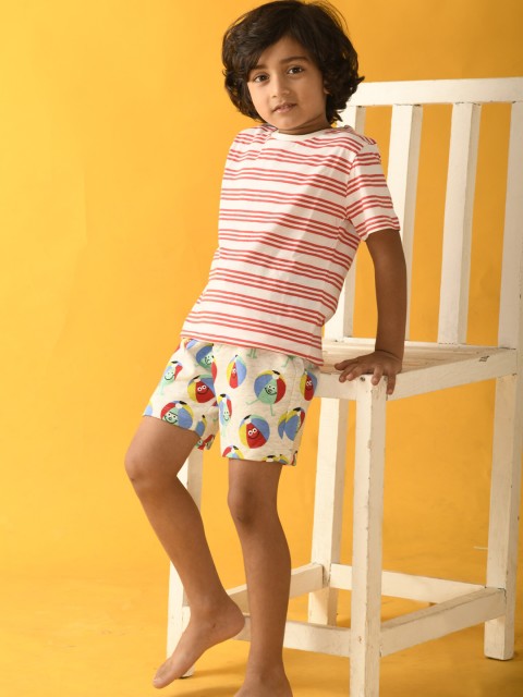 

Anthrilo Boys Grey Conversational Printed Shorts