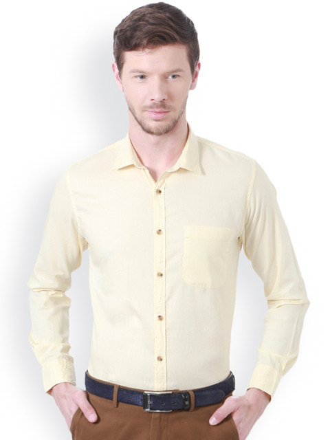 

Peter England Men Yellow Slim Fit Solid Casual Shirt