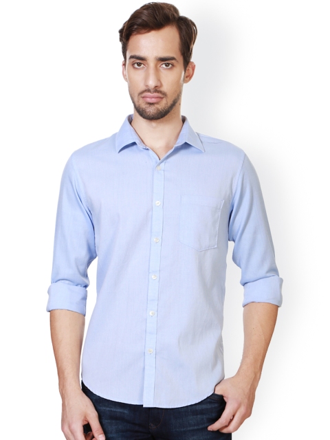

Peter England Men Blue & White Slim Fit Striped Casual Shirt
