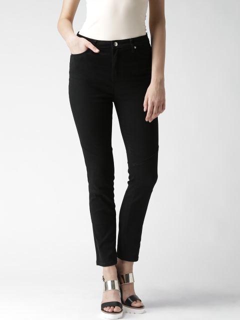 

FOREVER 21 Women Black Ankle Length Casual Trousers