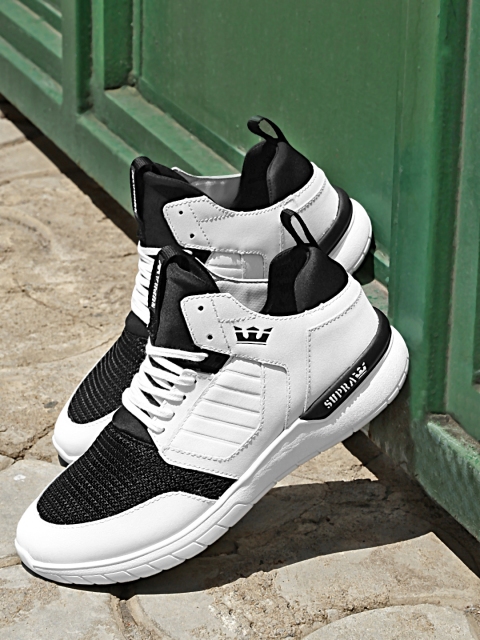 

Supra Men White & Black Colourblocked Sneakers
