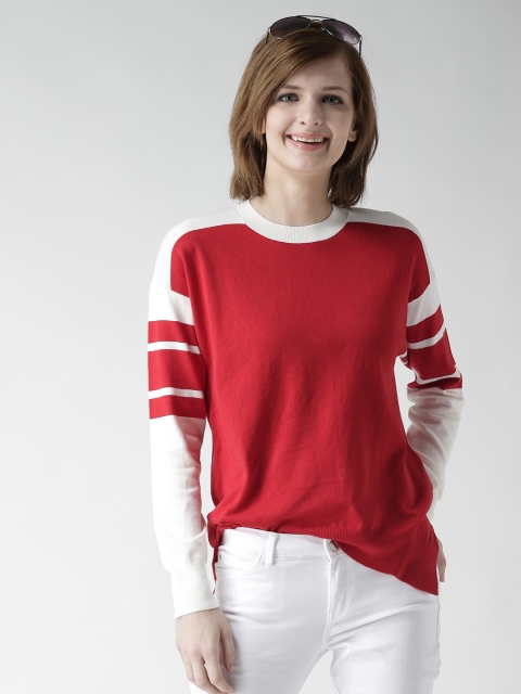 

FOREVER 21 Women Red Solid Sweater
