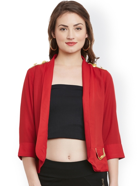 

The Vanca Red Front Open Jacket