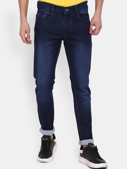 

V-Mart Men Blue Mildly Distressed Light Fade Regular Fit Jeans