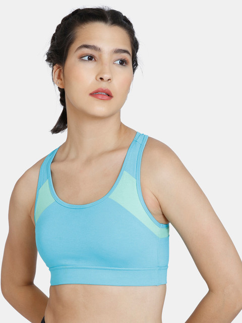 

Zelocity by Zivame Blue Solid Non Padded Bra