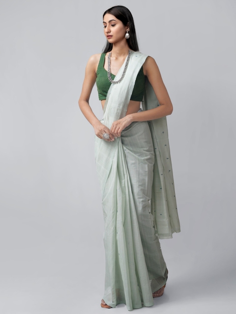 

Unnati Silks Green Woven Design Pure Cotton Venkatgiri Saree