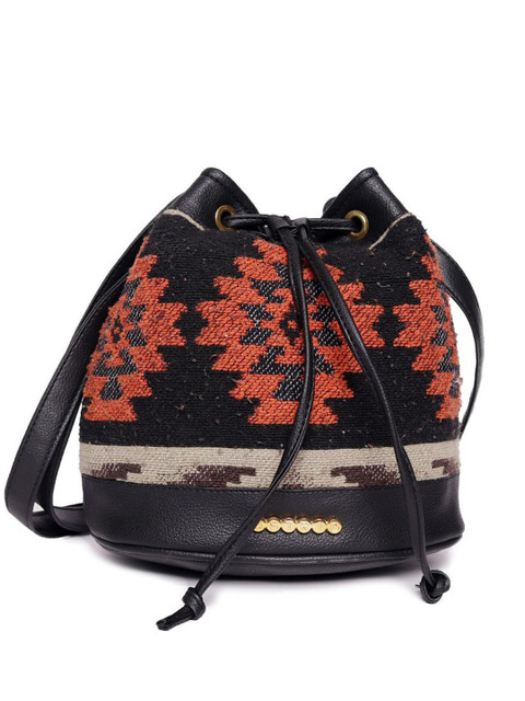 

ASTRID Black Colourblocked Bucket Sling Bag