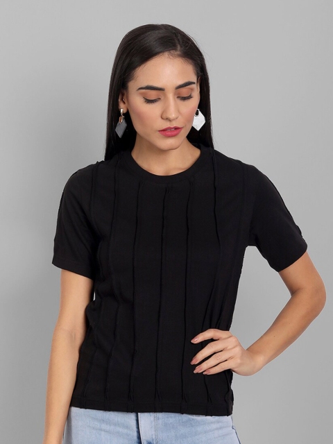 

House of Mool Women Black T-shirt