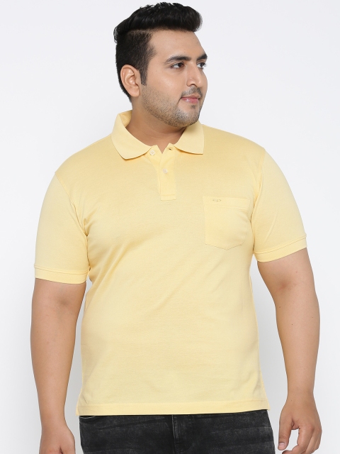

ColorPlus Men Yellow Solid Tailored Fit Polo Collar T-shirt
