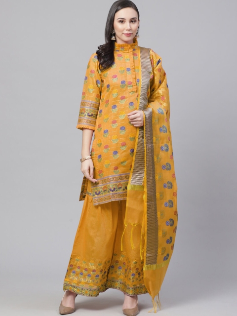 

Chhabra 555 Women Yellow Dress Material