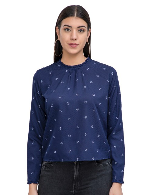 

Athah Blue Print Top