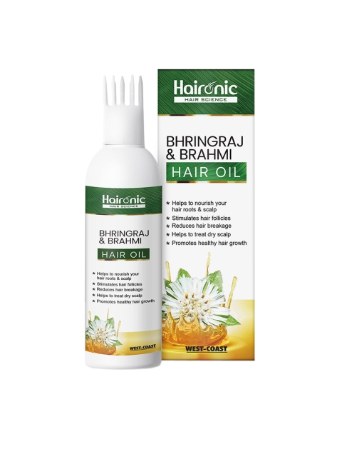 

Haironic Hair Science Bhringraj & Brahmi Hair Oil 100ml, White