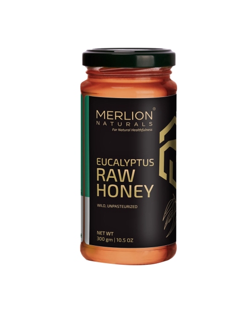 

MERLION NATURALS Eucalyptus Raw Honey 300gm, Yellow