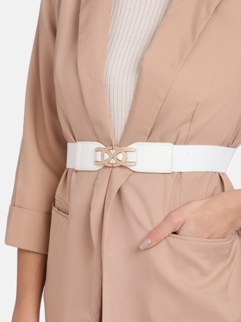 

Berrylush Women White Buckle Belt